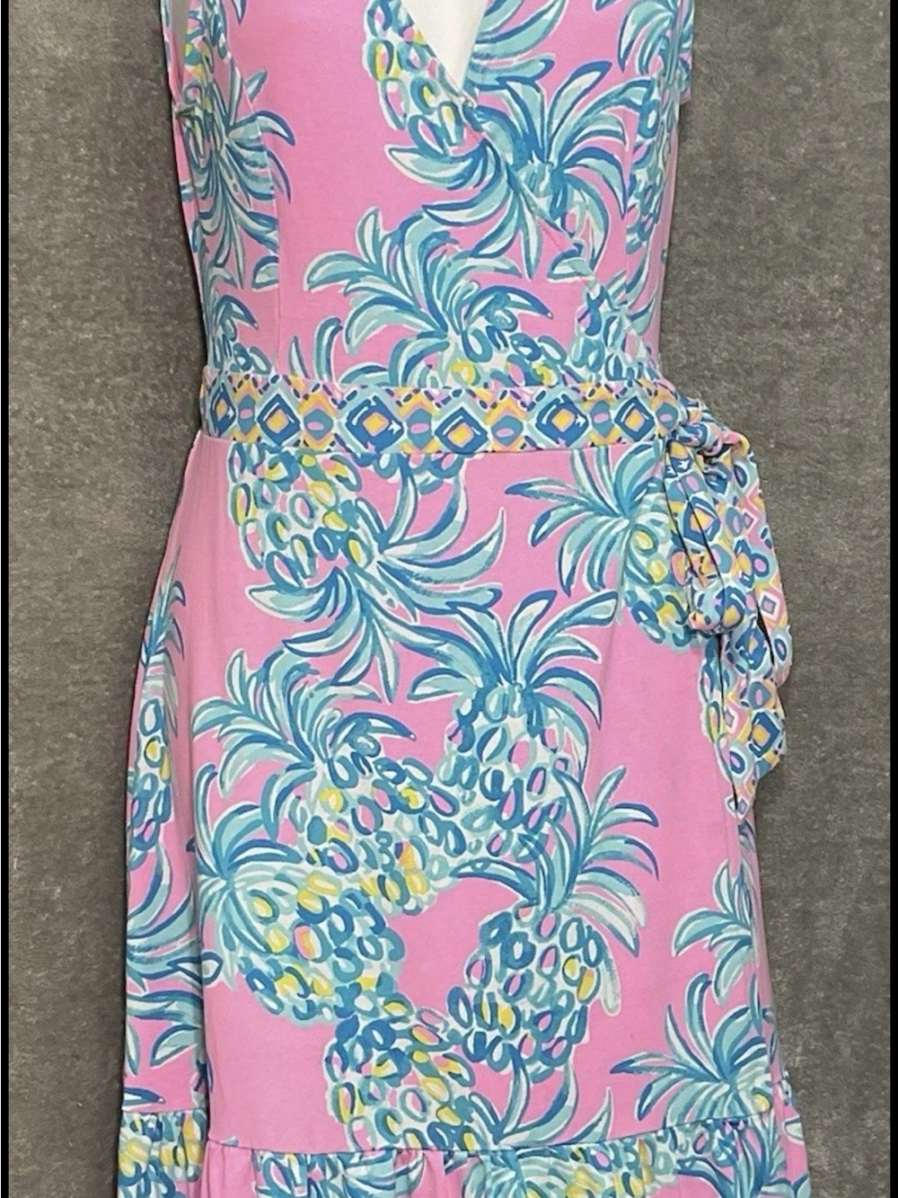 Lilly Pulitzer Hot Pink and Aqua Print Dress